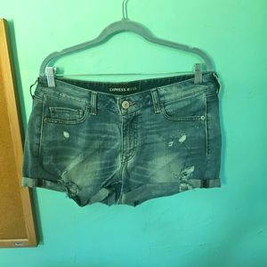 Express Jean Shorts Size 10 Shortie Stretch